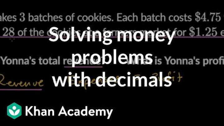 Solving money problems with decimals | 6th grade math (Illustrative Math-aligned) | Khan Academy