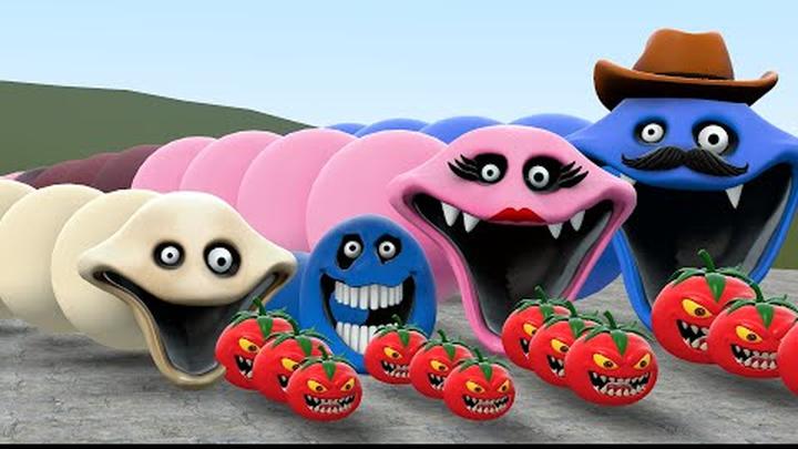 NEW ALL ROBLOX HUNGRY WORMS FAMILY In Garry's Mod!