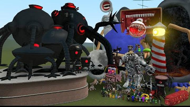 ALL OMNIDROIDS VS ALL MONSTERS!! Garry's Mod (The Incredibles)