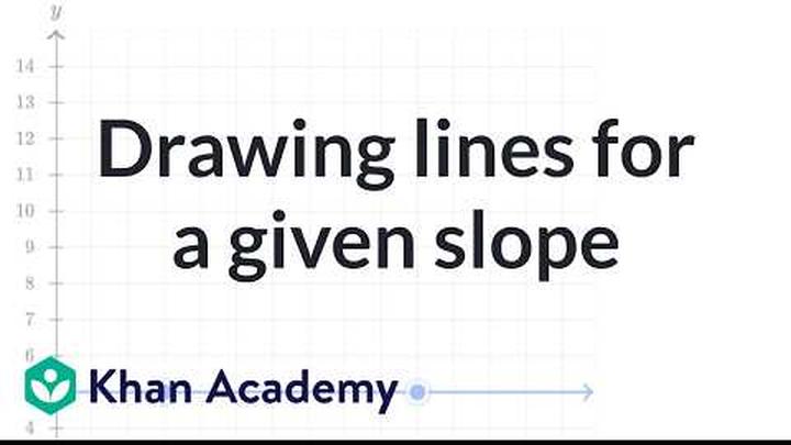 Drawing lines for a given slope