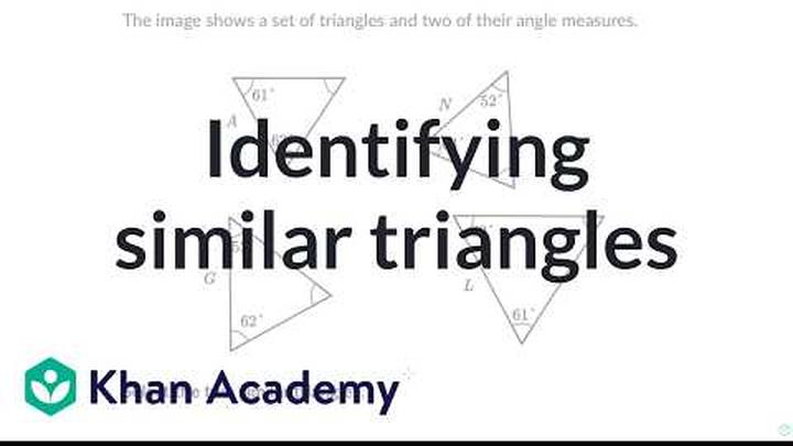 Identifying similar triangles