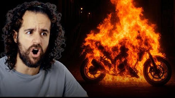 EL DÍA que ME QUEMARON la MOTO en MADRID � VIDEORREACCIÓN del INCENDIO �